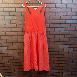 Athleta Vibrant Orange Midi Dress